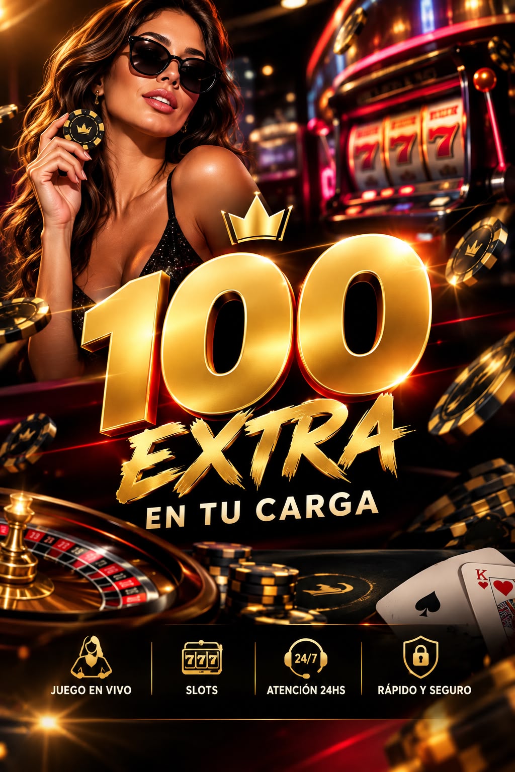 Promoción casino 100 extra en tu carga